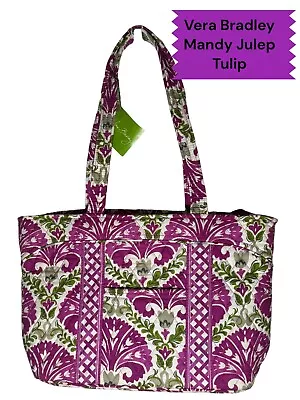 Vera Bradley Mandy Tote 11450-155 Pink Green White Purse Pocket Book • $33.60