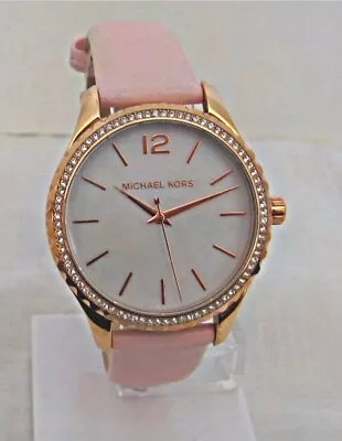 Michael Kors Ladies Layton Rose Gold-Tone Powder Blush Leather Watch  MK2909 • $99.50