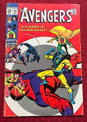 Avengers #59 VG+ - 1st App Yellowjacket - Marvel Comics 1968 • $24.99