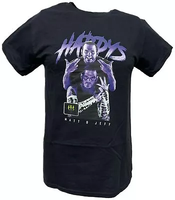 Matt And Jeff The Hardy Boyz Purple Pose Mens Black T-shirt • $27.99