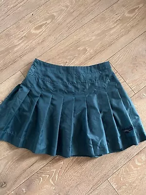 Vtg Reebok Women's Sz 6  Teal Green Nylon Pleated Flare Tennis Golf Skirt • $19