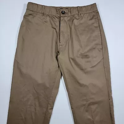 Zanerobe Men's Chino Pants Flat Front Brown Cotton Elastane Stretch Size 32x30 • $30