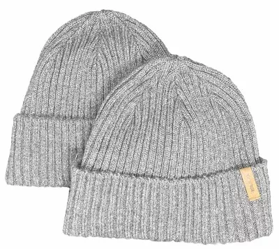 Bula Unisex Wool Blend Beanie 2 Pack Winter Hat Grey • $14.99
