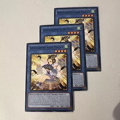 Yugioh 3x Shinobaroness Shade Peacock AGOV-EN028 Common 1st Ed Near Mint • $1.54