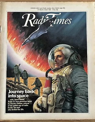 SPACE Radio Times March 31 1984 BBC Charles Chilton ADVENTURE Arthur Robins ILLU • £12