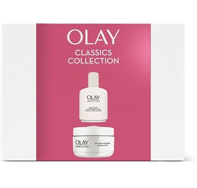 Olay Classics Gift Set Beauty Fluid Normal 100ml Double Action Face Cream 50ml • £17.99