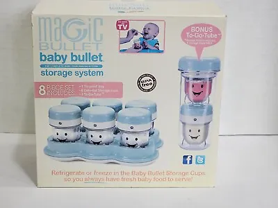 New Magic Bullet Baby Bullet 8 Piece Storage System W/bonus To Go Tube • $19.99