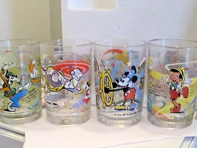 Vtg Set Of 4 McDonald's 100 Years Walt Disney World Anniversary Drinking Glasses • $19.99