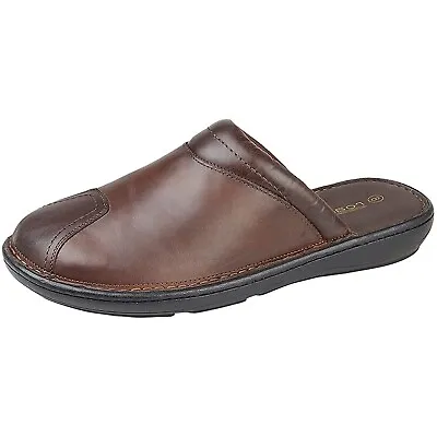 Roamers Mens Leather Clogs DF2138 • £33.96