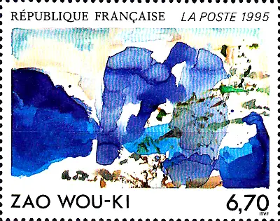 $5.07 • Buy 3100 Mint MNH France 1995 Zao Wou Ki Painter China Paintings Art Painting