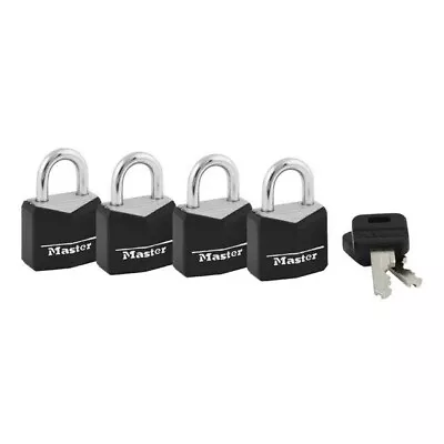 Master Lock Padlock 121Q Covered Solid Body 3/4in (19mm) Wide 4 Pack • $17.54