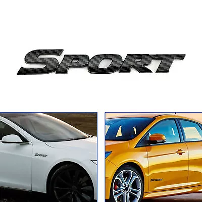 1PC Carbon Fiber Style Letter SPORT Emblem Badge Sticker Trunk Bumper Decal Trim • $9.98