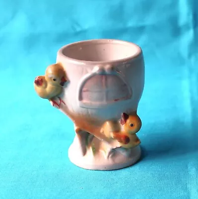 Japanese Yellow Baby Chick Egg Cup Holder Vintage Chicken Ceramic • $19.99