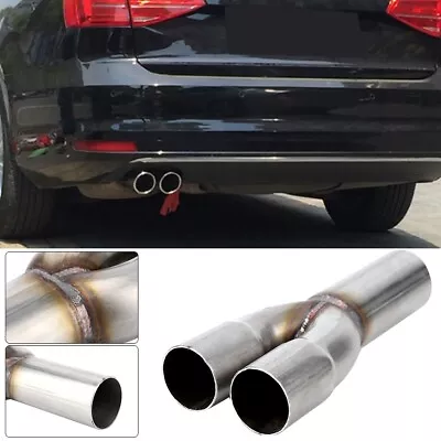 Exhaust Merge Collector Y Pipe Stainless Steel Dual 1.5   ID Single 1.75   OD • $44.10