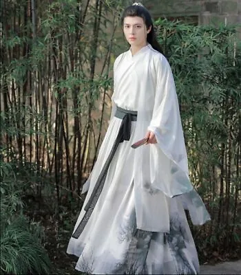 Men Hanfu Gown Ancient Chinese Embroidery Hanfu Cosplay Costume Hanfu 3pcs Sets • £136.68