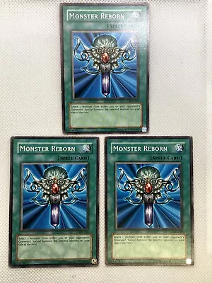 3X Monster Reborn - SYE-029 - LP - YuGiOh • £4.99