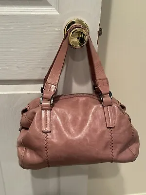 Francesco Biasia Women’s Pink Soft Leather Handbag Purse W With Dust Bag Nice! • $34.99
