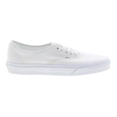 Vans Authentic VN000EE3W00 Mens White Canvas Lifestyle Sneakers Shoes • $46.99