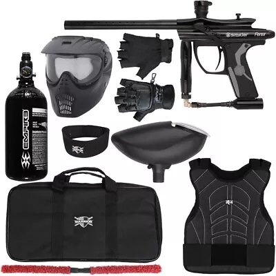 Kingman Spyder Fenix Level 1 Protector Paintball Gun Package Kit - S/M - Black • $255.59