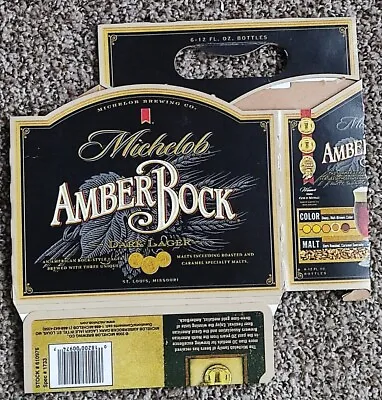 Vintage Michelob Amberock Cardboard 6 Pack Bottle Holder Carrier Lager Beer 2008 • $14.85
