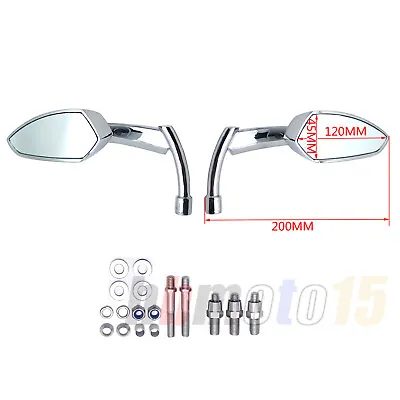 Chromed Rearview Mirrors Spear Blade For Harley Davidson Sportster Dyna Softail • $36.69