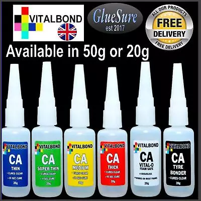 Vitalbond Super Glue Model Cars Plasticsmetalbalsa WoodleatherNo Mixing DIY • £5.99