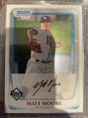 2011 Bowman Chrome Prospects Auto Matt Moore #BCP220 Auto Tampa Bay Rays MLB • $2.94