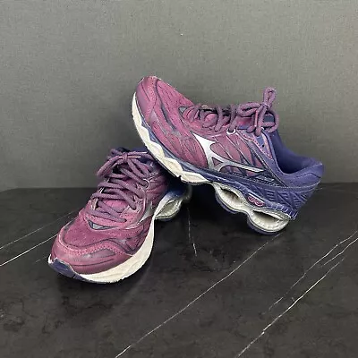 Mizuno Womens Running Shoe Wave Creation 20 Marathon Cushion Athletic Purple Sz6 • $22.99