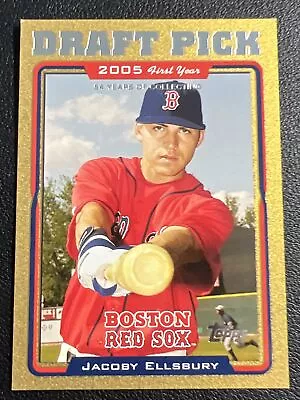 2005 Topps Updates GOLD #UH317 JACOBY ELLSBURY #d /2005 RED SOX READ W • $8.99