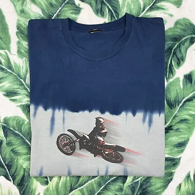 $75 • Buy Vintage 90s Dirt Bike Long Sleeve T Shirt Tie Dye Grunge Skate Motorcycle  XXL