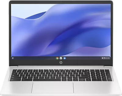 HP Chromebook 15a-na0001na 15.6  HD Intel Celeron N4500 4Gb 64Gb EMMC Silver • £139.99