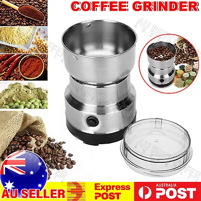 Electric Coffee Grinder Grinding Milling Bean Spice Matte Blender Grinder AUS • $18.99