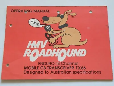 Rare Orig. Operating Manual -hmv Roadhound Tx66 Enduro 18-ch Motorcycle Cb Radio • $13.04