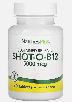 NaturesPlus Shot-O-B12 5000 Mcg 30 Tablets • $23.99