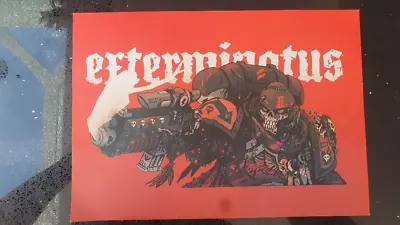 Warhammer 40K SPACE MARINE ART PRINT - EXCELLENT CONDITION AND A GREAT PRICE! • £15