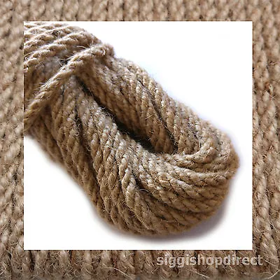 £6.99 • Buy 6mm Thick Jute Hessian Rope Cord Braided Twisted Garden Decking Craft Cat Trees