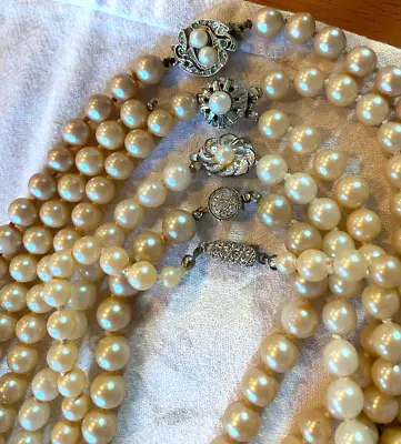 Lot Vintage Spectacular Pearl Necklaces • $17.50