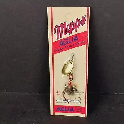 Vintage Mepps Aglia Spinner #1 Brass Trout Fishing Lure Made In France - NOS! • $7.95