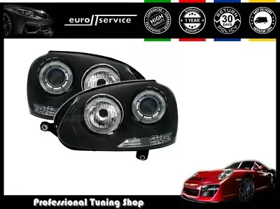 $392.17 • Buy Vw Golf 5 Black Vp79 Set Angel Eyes Headlights Rht 