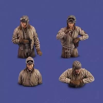 1/35 Resin WWII US Tank Crew 4 Figures Unassembled Unpainted  A008 # • $15.80