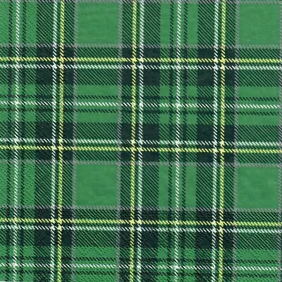 £1.39 • Buy 4 Single Paper Decoupage Napkins. Green Scottish Tartan Bit Of Yellow - 1273