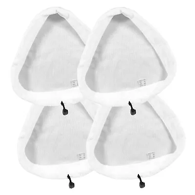 Microfibre Cloth Cover Pads For VONHAUS Steam Cleaner Mop Steamer White X 4 Pack • £9.49