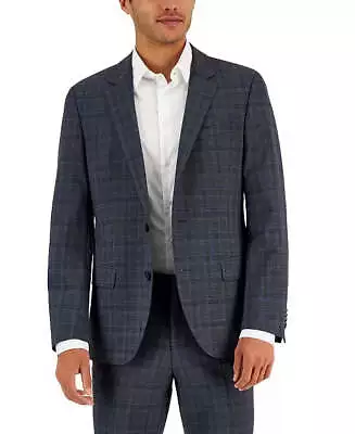 Hugo Boss Men's Slim-Fit Suit Jacket 40R Grey Blue Plaid • $80