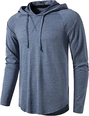 MUSE FATH Men's Long Sleeve Athletic Performance Lightweight Hoodie Sweatshirts • $34.98