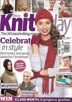 £18.78 • Buy Knit Today Magazine Christmas Projects Felted Clutch Bergere Tunic Cute Makes