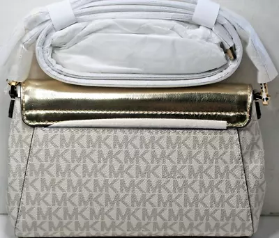 Michael Kors Jet Set TRAVEL SMALL CLUTCH CROSSBODY BAG -PL GOLD-MULTI • $65