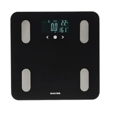 Salter Rechargeable Analyser Body Weight Electronic Dashboard Scale 180kg Black • $68.95