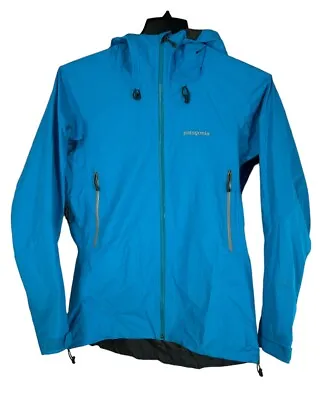 Patagonia Womens Bright Blue Super Cell GORETEX Shell Rain Jacket Medium • $100.21