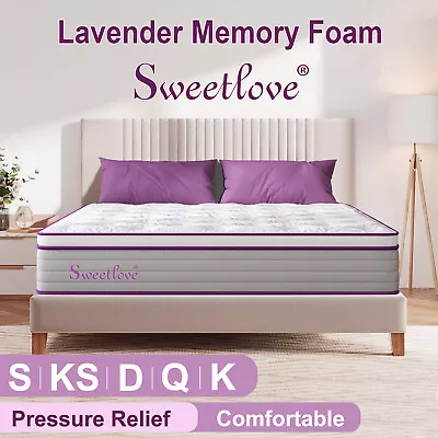 Sweetlove Mattress NO Spring Lavender Memory Foam Bed Queen Double King Single • $159