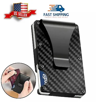 Men RFID Blocking Slim Money Clip Wallet Credit Card ID Holder Thin Minimalist • $19.99